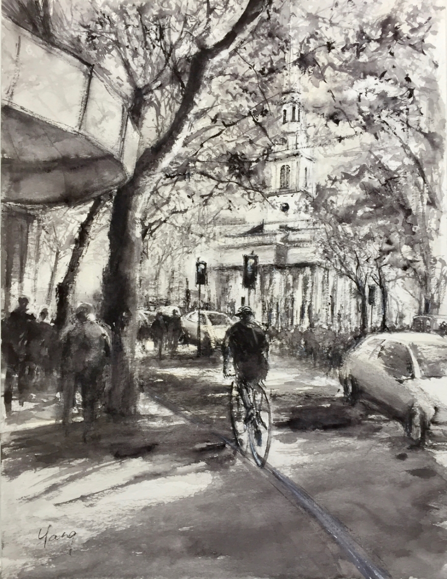 Light and Shadows, towards St. Martin-in-the-Fields. 2019, Yang Yuxin.